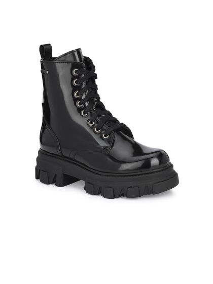 Solid chunky discount boots