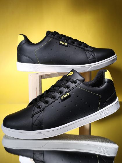 Buy FILA Men Black Grey Colourblocked Mesh Attavio High Top