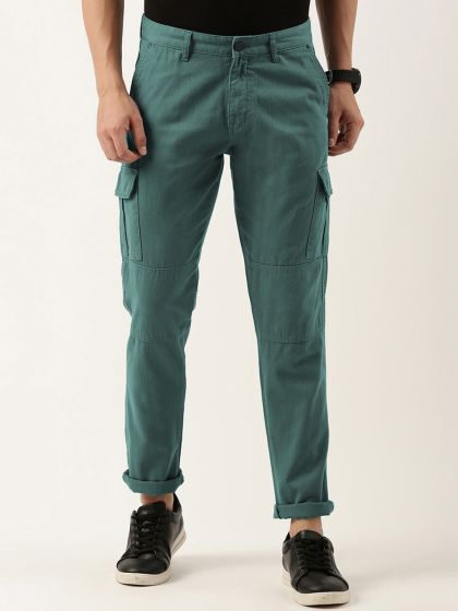 Rig Men Casual Slim Fit Solid Olive Trousers  Selling Fast at  Pantaloonscom