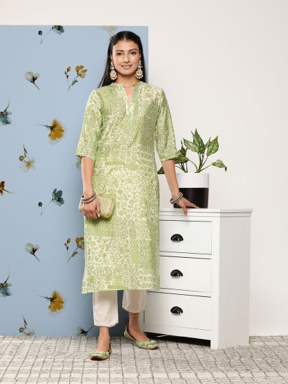 Libas olive best sale green kurta