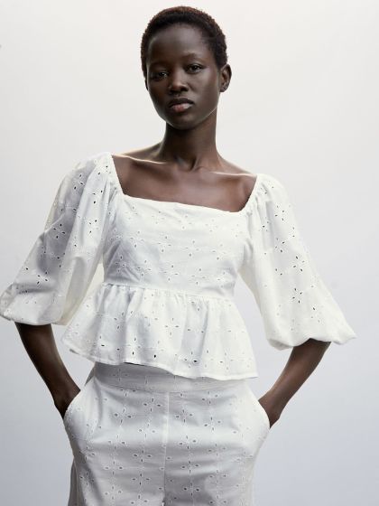 Longline peplum top hotsell