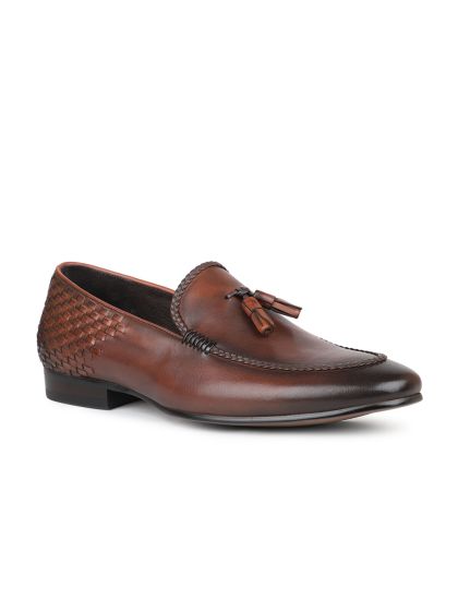Buy ATESBER By Inc.5 Men Black Solid Leather Formal Slip On Shoes