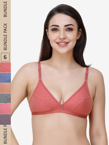 Docare Non Padded Cotton T Shirt Bra - Red