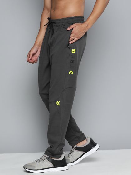 Buy PROWL By Tiger Shroff Men Grey Solid Running Joggers Track