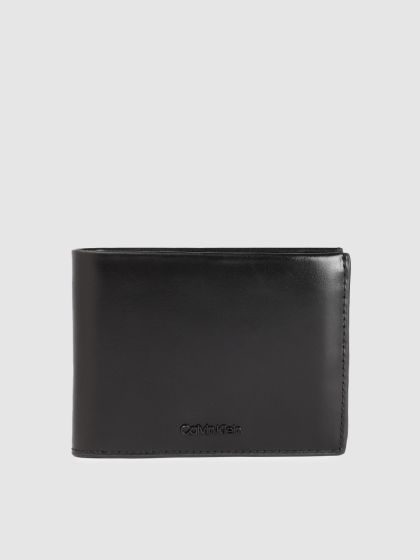 Buy Calvin Klein Jeans Men Black Solid Two Fold Wallet Wallets