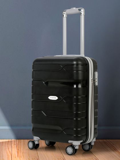 NASHER MILES Hard-Side Polypropylene Cabin Luggage Bag Dark Grey
