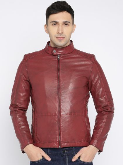 myntra leather jacket