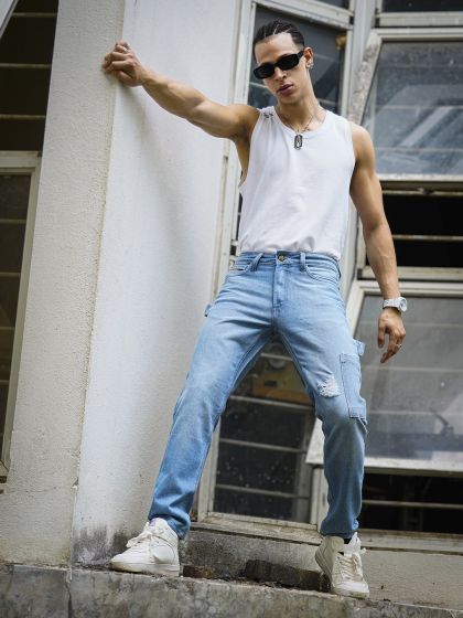 Buy The Indian Garage Co Men Relaxed Fit Jeans With Attached