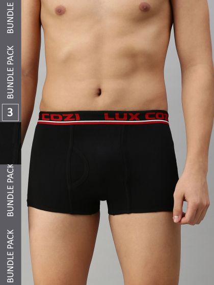 Lux Venus Men's Assorted Color Trunk (Pack of 3) - Underwear