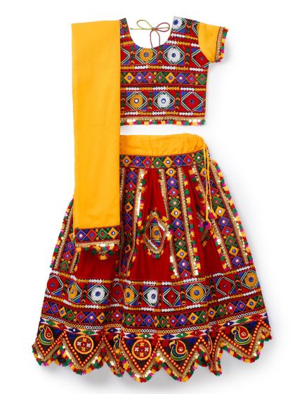 Buy BANJARA INDIA Girls Embroidered Mirror Work Ready To Wear