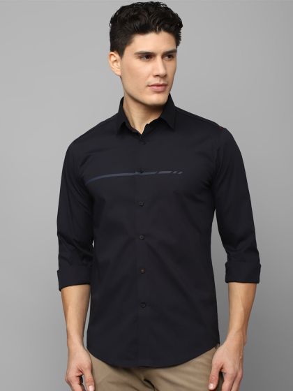 Buy Louis Philippe Sport Men Blue Super Slim Fit Striped Casual