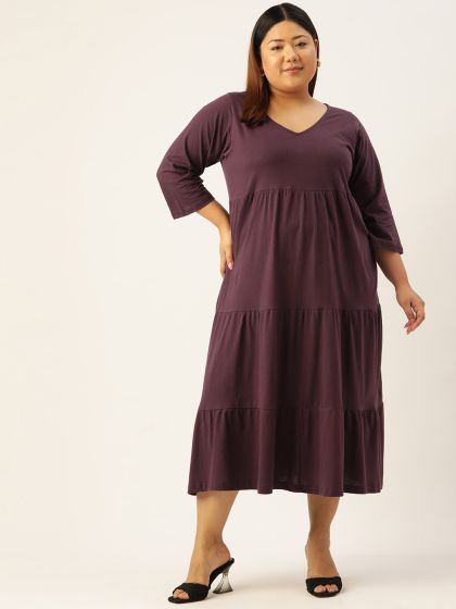 Curvy Tiered Layer Dresses, Fashion Curvy Tiered Layer Dresses