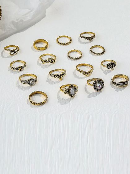 Buy FOREVER 21 Set Of 5 Finger Ring Ring for Women 21069542 Myntra