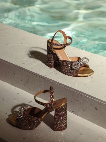Buy The Desi Dulhan Embellished Block Heel Mules Heels for Women