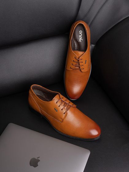 Buy Next Men Tan Genuine Leather Oxford Shoes Formal Shoes for