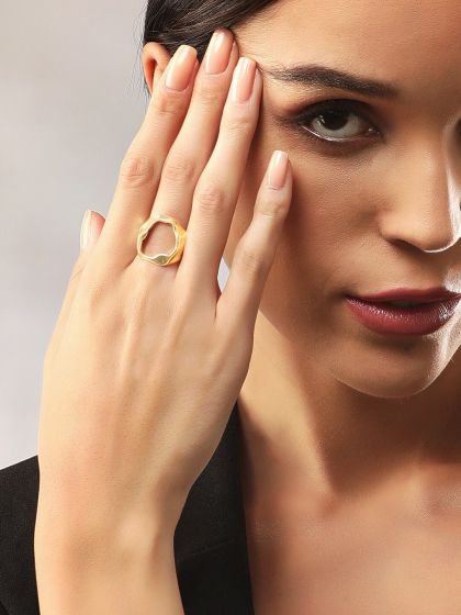 Buy Scintillare By Sukkhi Gold Plated Finger Ring Ring for Women