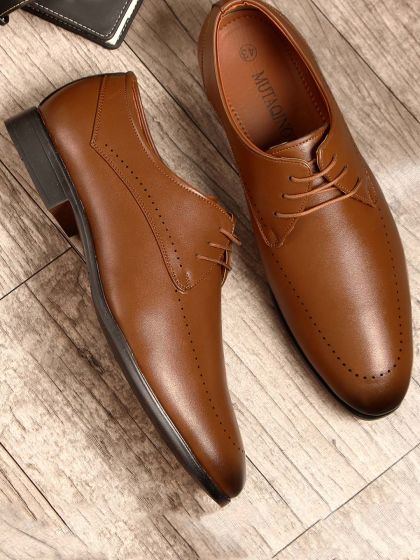 Buy Next Men Tan Genuine Leather Oxford Shoes Formal Shoes for