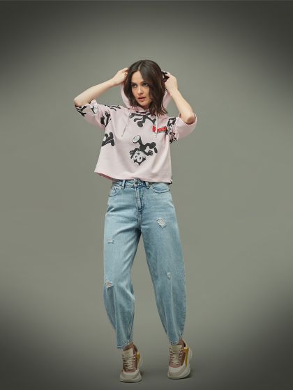 Fila charlotte crop sweatshirt sales