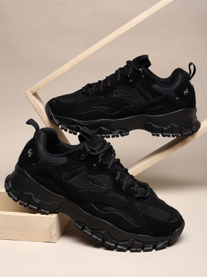 Fila black chunky trainers sales