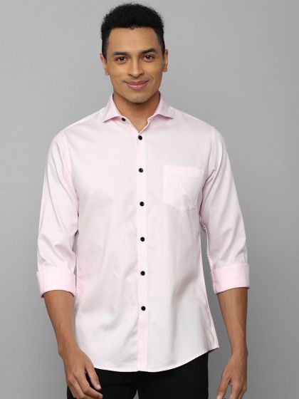 Allen solly men's plain outlet slim fit casual shirt