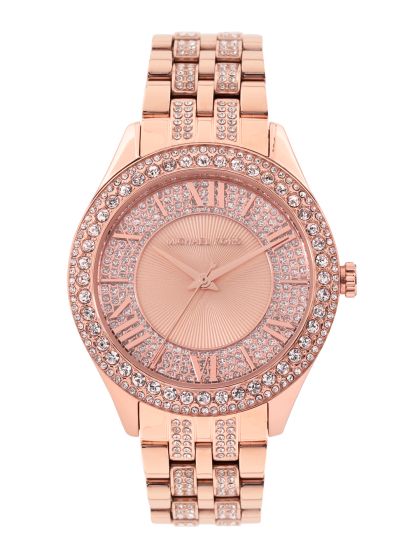 Buy Michael Kors Women Embellished Dial Stainless Steel Bracelet
