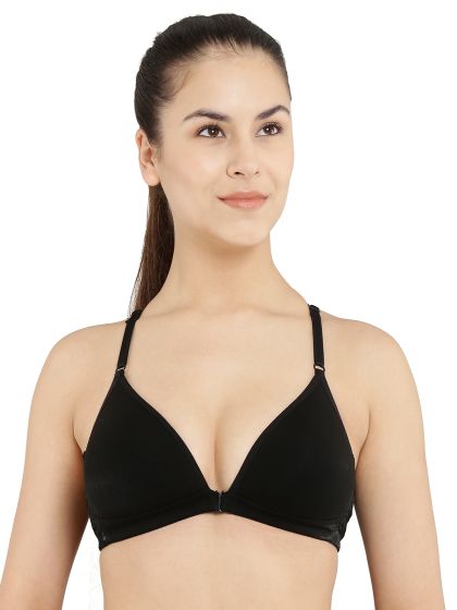 Buy Da Intimo Black Lace Lightly Padded Sexy Back Bra (32A) Online
