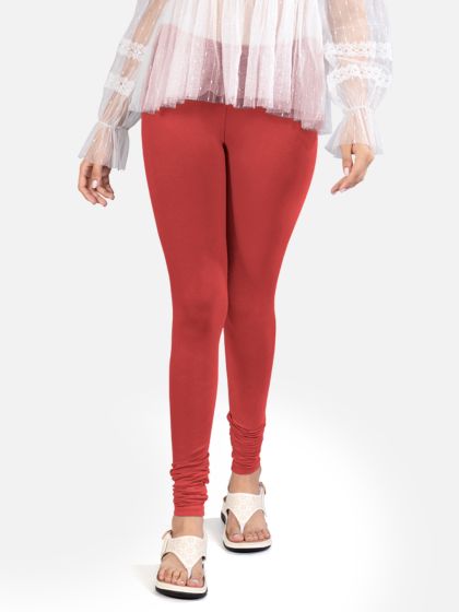 Buy Indian Flower Girls Red Solid Legging Online at Best Prices in India -  JioMart.
