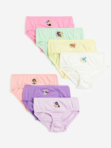 Buy H&M Infant Girls 7 Pack Pure Cotton Briefs 0686458113 - Briefs for  Girls 21894020