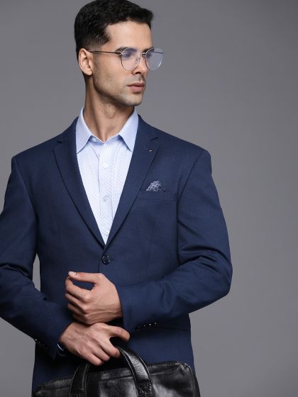 Buy Louis Philippe Green Velvet Casual Blazer Blazers for Men