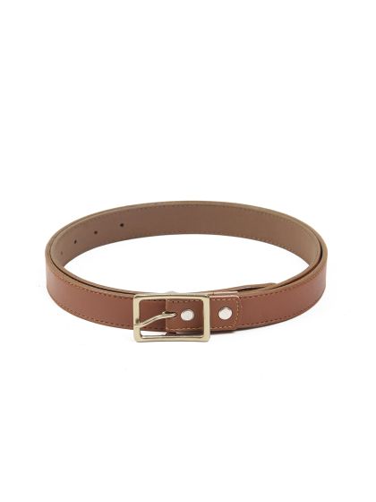 Women Brown Solid Casual Belt