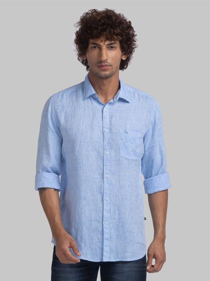 Cavallo by Linen Club Men's Cotton Linen Self Design Unstitched Shirting  Fabric (Grey)