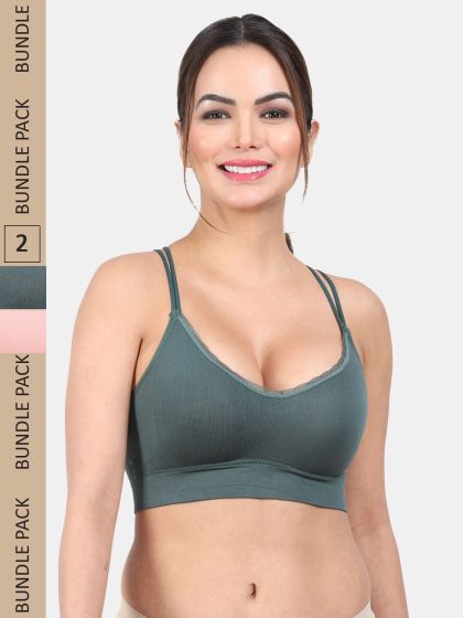 Pooja Ragenee Everyday Sports bra for Womens (Pack Of 3)