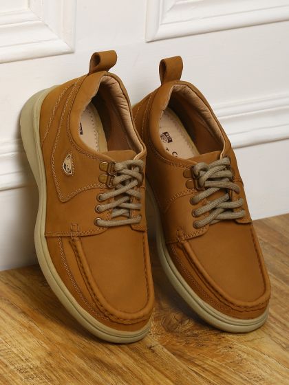 Buy Red Chief Men Olive Green Leather Derbys Casual Shoes for
