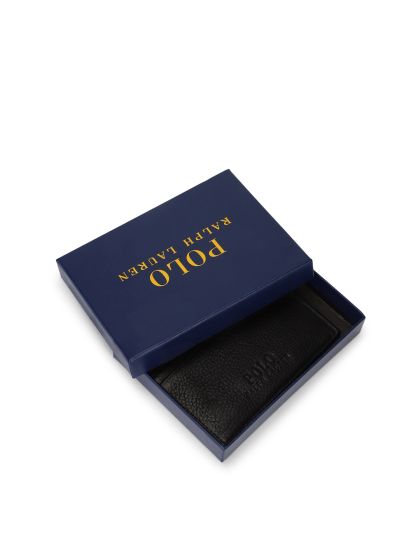 Card holder in textured leather MAN - POLO RALPH LAUREN