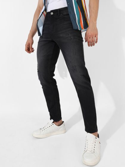 Slim Fit Cargo Jeans with Panel Detail