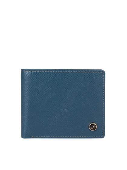 Da Milano Ostrich Leather Mens Wallet - Navy Blue