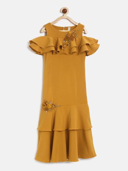 Point sur ruffle hotsell dress in crinkle chiffon