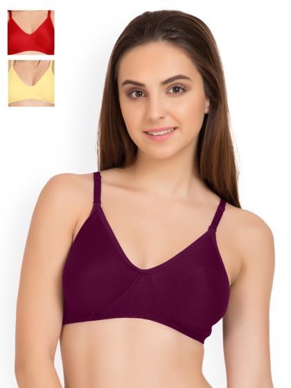 Buy Tweens Pack Of 2 Solid Non Wired Non Padded T Shirt Bras TW9101 - Bra  for Women 2327311