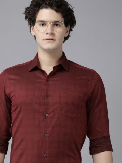 Buy Van Heusen Slim Fit Checked Formal Shirt Shirts for Men