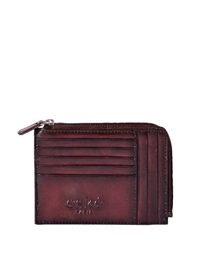 Buy Eske Luis Brown Casual Leather Zip Around Wallet for Men