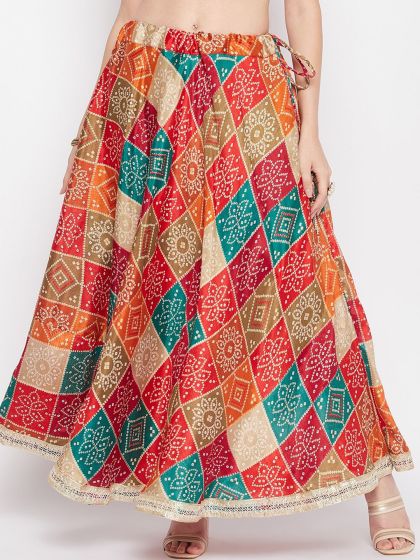 Biba multicoloured printed maxi 2025 flared skirt