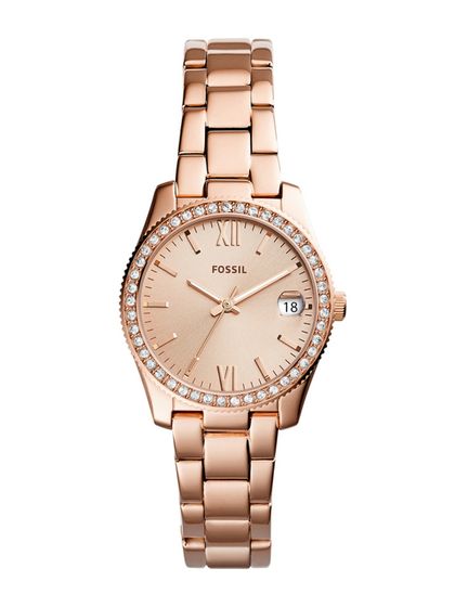 Fossil Women Peach Coloured Dial Watch 