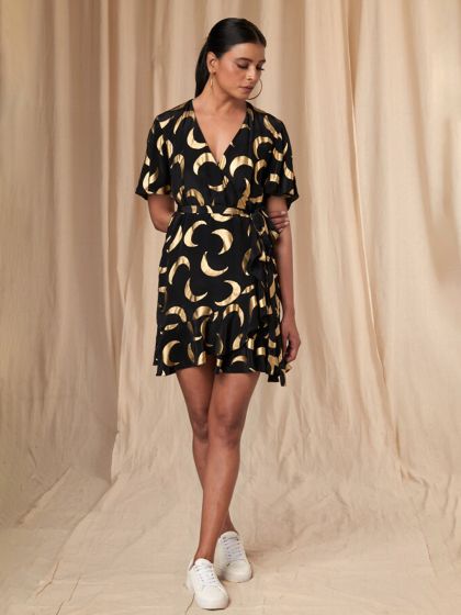 Buy Ted Baker Cream Coloured Blue Floral Dress Dresses for
