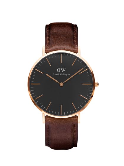 Buy Daniel Wellington Men Classic Suffolk 40mm White Dial Round