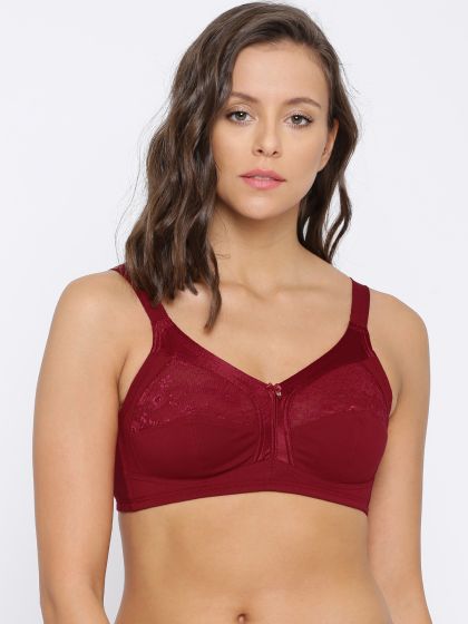Buy Red Non-Wired Full Coverage Bra for Women Online
