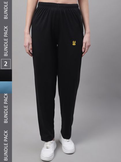 Buy VIMAL JONNEY Women Pack Of 2 Mid Rise Regular Fit Cotton Track