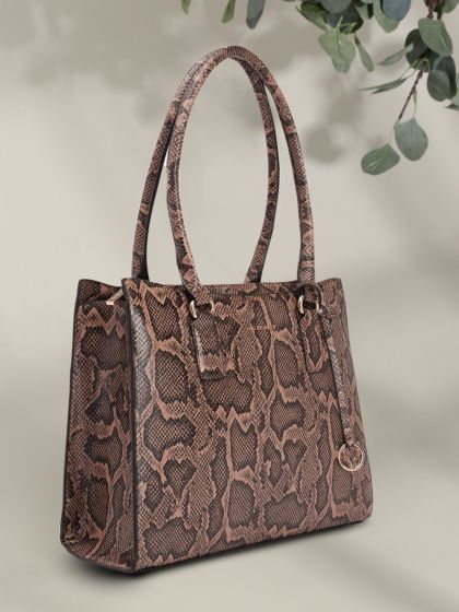 Buy Allen Solly Brand Logo Print Monochrome PU Structured Shoulder Bag -  Handbags for Women 21889268