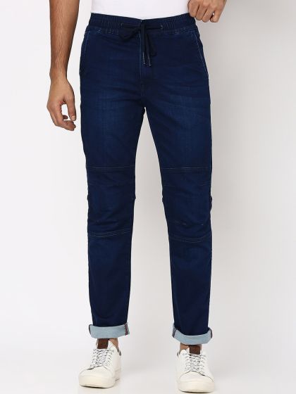 Buy DCot By Donear Men Blue Slim Fit Mid Rise Clean Look