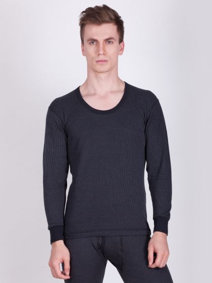Buy Monte Carlo Men Black Striped Thermal Tops BBAPLMC67012 3XL