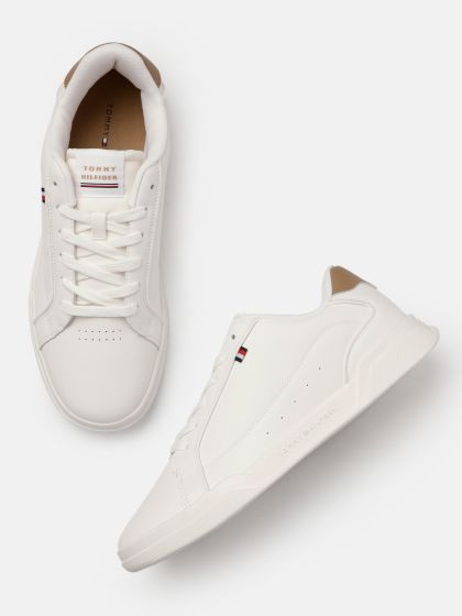 Buy Tommy Hilfiger Men Basket Core Perforated Leather Sneakers